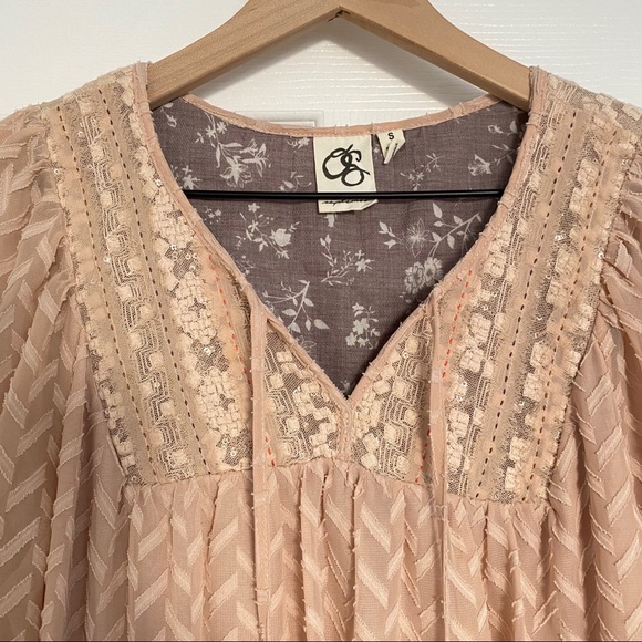 Anthropologie Anwen Peasant Dress Pink Rose - Picture 4 of 8